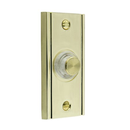 Iq America DP1630 Wired Classic Contemporary Unlit Pushbutton Solid Brass Doorbell BB DP1630